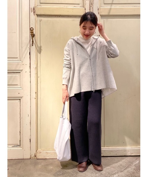 BEARDSLEY（ビアズリー）の「ラクーンダブルフェイスプルオーバーとセットアップで着られる ダブルフェイスパンツ（その他パンツ・レディース・グレー/アイボリー・FREE）」の16枚目の写真