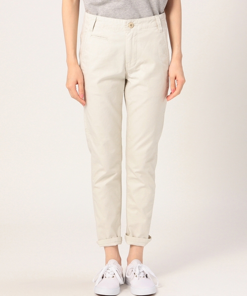 coen（コーエン）の「チノテーパードパンツ（チノパンツ・レディース・オフホワイト/ベージュ/オリーブ・MEDIUM/SMALL/LARGE）」の11枚目の写真