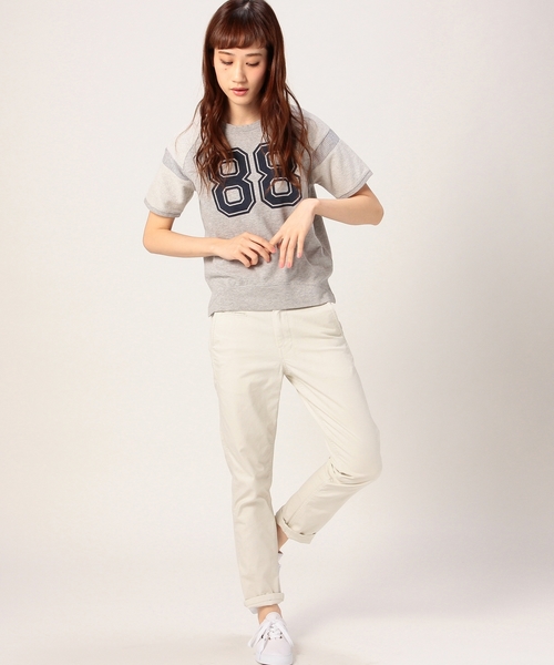 coen（コーエン）の「チノテーパードパンツ（チノパンツ・レディース・オフホワイト/ベージュ/オリーブ・MEDIUM/SMALL/LARGE）」の4枚目の写真