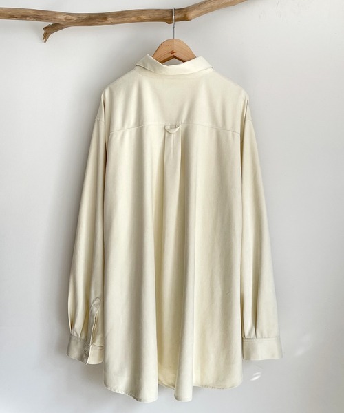 CANAL JEAN（キャナルジーン）の「RED CHOP WORKS　スウェードタッチオーバーシャツ（シャツ/ブラウス・レディース・イエロー/ブルー/クリーム・38）」の21枚目の写真