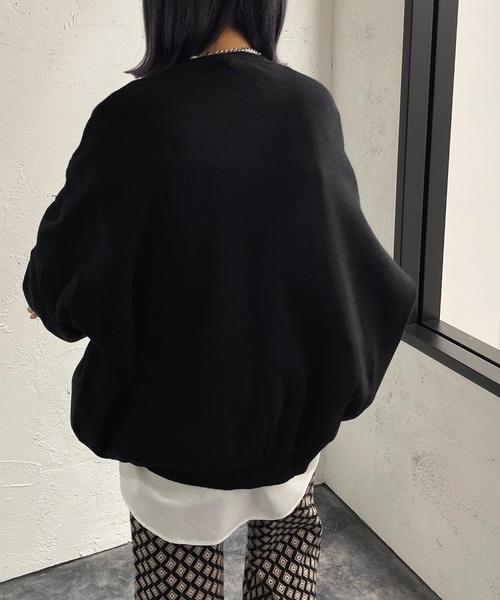 apres jour mignon(アプレジュールミニョン)の「だぼ袖クルーネックニット【ZOZOTOWN限定アイテム】(ニット/セーター・レディース・ライトベージュ/マスタード/オレンジ/チャコールグレー/ブラック・フリー/X-LARGE)」の9枚目の写真