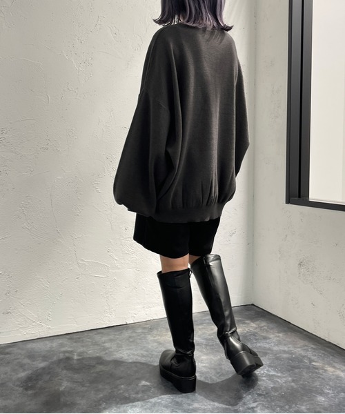 apres jour mignon(アプレジュールミニョン)の「だぼ袖クルーネックニット【ZOZOTOWN限定アイテム】(ニット/セーター・レディース・ライトベージュ/マスタード/オレンジ/チャコールグレー/ブラック・フリー/X-LARGE)」の18枚目の写真