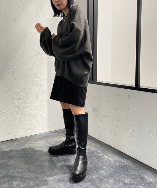 apres jour mignon(アプレジュールミニョン)の「だぼ袖クルーネックニット【ZOZOTOWN限定アイテム】(ニット/セーター・レディース・ライトベージュ/マスタード/オレンジ/チャコールグレー/ブラック・フリー/X-LARGE)」の19枚目の写真
