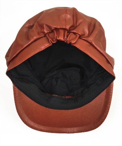 DAY CLOSET(デイ クローゼット)の「レディース ツヤメク合皮キャスケット帽(キャスケット・レディース・ブラウン/レッド/イエロー・ONE SIZE)」の6枚目の写真
