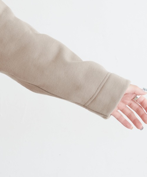 PUAL CE CIN（ピュアルセシン）の「裏起毛メキシカン風パーカー（スウェット・レディース・チャコールグレー/ベージュ/グレイッシュベージュ・FREE）」の20枚目の写真