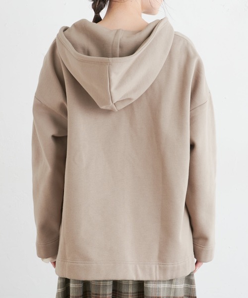 PUAL CE CIN（ピュアルセシン）の「裏起毛メキシカン風パーカー（スウェット・レディース・チャコールグレー/ベージュ/グレイッシュベージュ・FREE）」の19枚目の写真