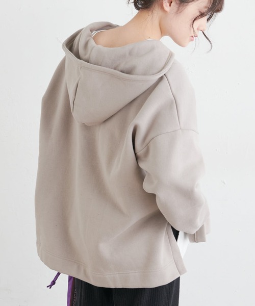 PUAL CE CIN（ピュアルセシン）の「裏起毛メキシカン風パーカー（スウェット・レディース・チャコールグレー/ベージュ/グレイッシュベージュ・FREE）」の13枚目の写真