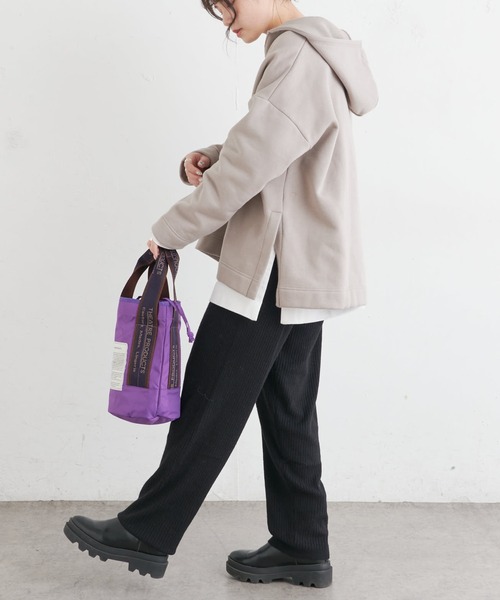 PUAL CE CIN（ピュアルセシン）の「裏起毛メキシカン風パーカー（スウェット・レディース・チャコールグレー/ベージュ/グレイッシュベージュ・FREE）」の14枚目の写真