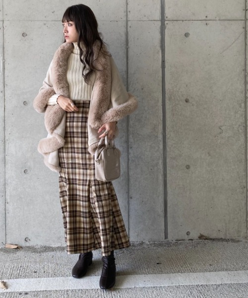 deux amour（ドゥーザムール）の「フリルポンチョ（ポンチョ・レディース・ブラック/ベージュ/モカ・FREE）」の22枚目の写真