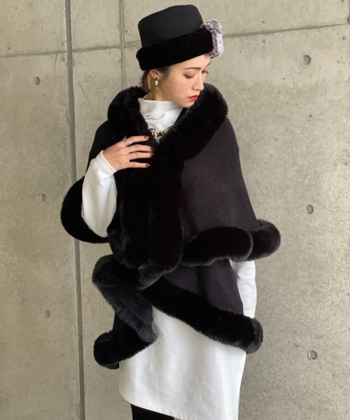 フリルポンチョ（ポンチョ）｜deux amour（ドゥーザムール）の