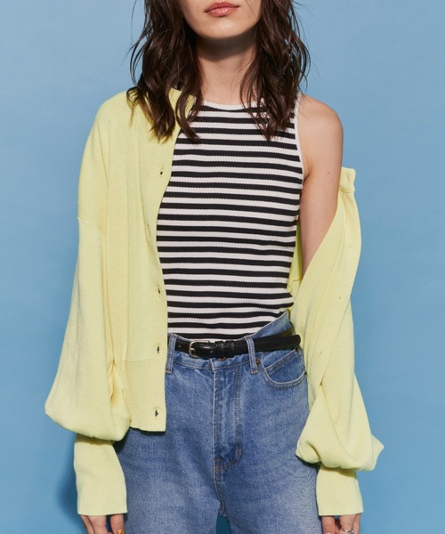 Auntie Rosa Holiday(アンティローザホリデー)の「カラークルーショートカーディガン(カーディガン/ボレロ・レディース・イエロー/オフホワイト/ブルー/オレンジ・FREE)」の3枚目の写真