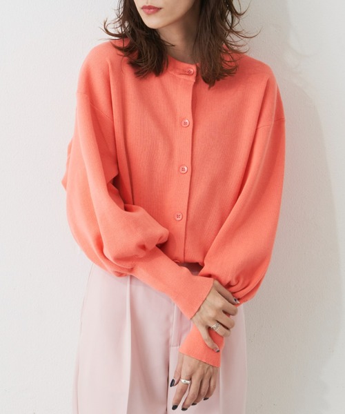 Auntie Rosa Holiday(アンティローザホリデー)の「カラークルーショートカーディガン(カーディガン/ボレロ・レディース・イエロー/オフホワイト/ブルー/オレンジ・FREE)」の18枚目の写真