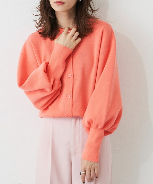 Auntie Rosa Holiday(アンティローザホリデー)の「カラークルーショートカーディガン(カーディガン/ボレロ・レディース・イエロー/オフホワイト/ブルー/オレンジ・FREE)」の17枚目の写真