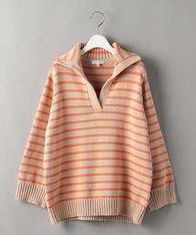 ＜DEMYLEE＞スキッパーボーダー ニットプルオーバー