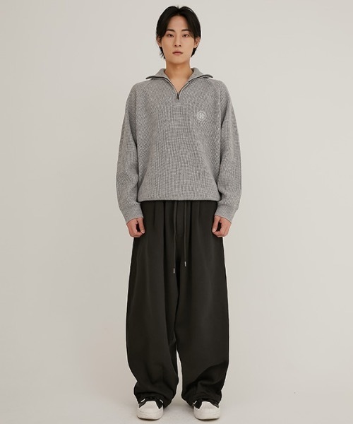 crump(クランプ)の「【crump 】ロゴ刺繍 ジップアップカラーニット / LOGO EMBROIDERY ZIP-UP COLLAR KNIT(ニット/セーター・メンズ・ブラック/ブラウン/グレー・MEDIUM/LARGE)」の4枚目の写真