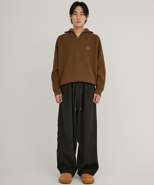 crump(クランプ)の「【crump 】ロゴ刺繍 ジップアップカラーニット / LOGO EMBROIDERY ZIP-UP COLLAR KNIT(ニット/セーター・メンズ・ブラック/ブラウン/グレー・MEDIUM/LARGE)」の9枚目の写真