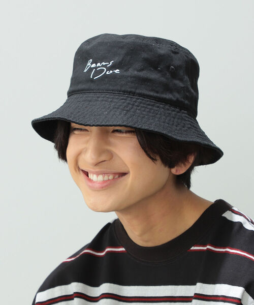 BeAMS DOT（ビームスドット）の「【WEB限定】BeAMS DOT / ロゴ バケットハット（ハット・メンズ・ブラック/ベージュ・FREE）」の3枚目の写真