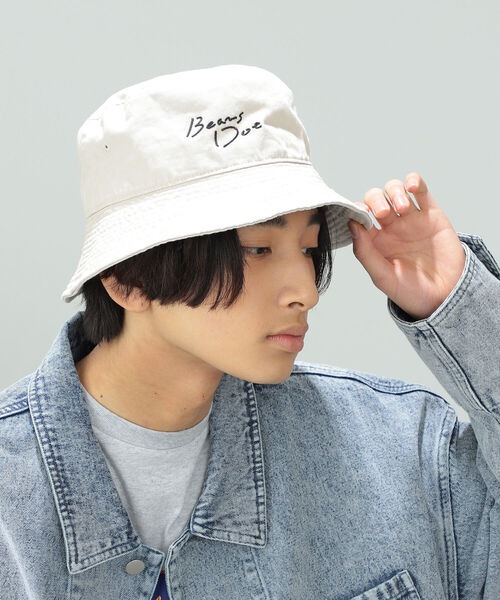 BeAMS DOT（ビームスドット）の「【WEB限定】BeAMS DOT / ロゴ バケットハット（ハット・メンズ・ブラック/ベージュ・FREE）」の4枚目の写真