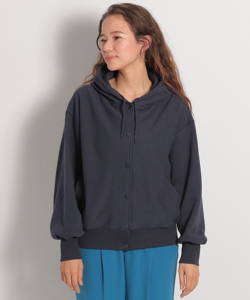 niko and...（ニコアンド）の「ヴィンテージライクカラースナップカーディガン（カーディガン/ボレロ・レディース・ナチュラル/ライトグリーン/ネイビー/パープル・MEDIUM/LARGE）」の6枚目の写真