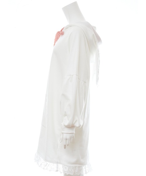 Secret Honey（シークレットハニー）の「ボリューム袖うさ耳パーカーワンピース（パーカー・レディース・ブラック/オフホワイト/イエロー・FREE）」の12枚目の写真