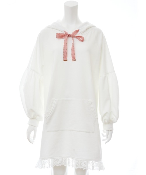 Secret Honey（シークレットハニー）の「ボリューム袖うさ耳パーカーワンピース（パーカー・レディース・ブラック/オフホワイト/イエロー・FREE）」の11枚目の写真