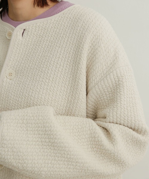 URBAN RESEARCH DOORS（アーバンリサーチドアーズ）の「キルトノーカラージャケット（ノーカラージャケット・レディース・グレー系その他/アイボリー・1）」の10枚目の写真