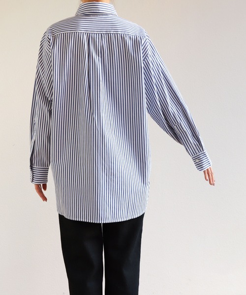 andme（アンドミー）の「長袖カラーストライプシャツ（シャツ/ブラウス・レディース・ホワイト×グリーン/ホワイト×ブルー/ホワイト×イエロー/ホワイト×ピンク/ホワイト×パープル/オレンジ系その他・M/L）」の20枚目の写真