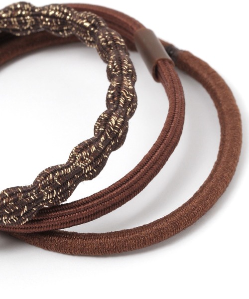 studio CLIP（スタディオクリップ）の「6SETラメイリアソートポニー（ヘアゴム・レディース・ブラウン/ベージュ/カーキ/ブルー・FREE）」の7枚目の写真