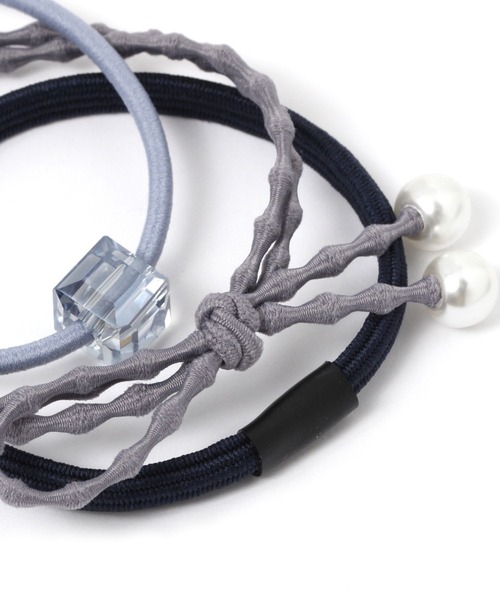 studio CLIP（スタディオクリップ）の「6SETラメイリアソートポニー（ヘアゴム・レディース・ブラウン/ベージュ/カーキ/ブルー・FREE）」の6枚目の写真