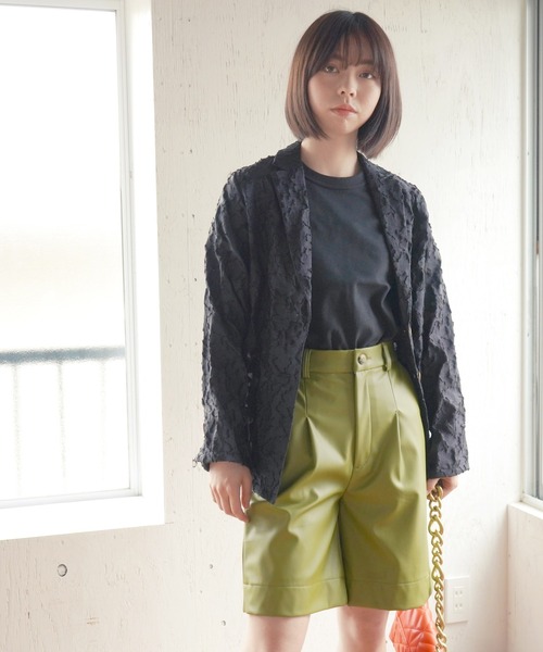 AULI（アウリィ）の「【低身長向けサイズ】シアージャケット（テーラードジャケット・レディース・アイボリー/ブラック/イエロー・S/XS）」の15枚目の写真