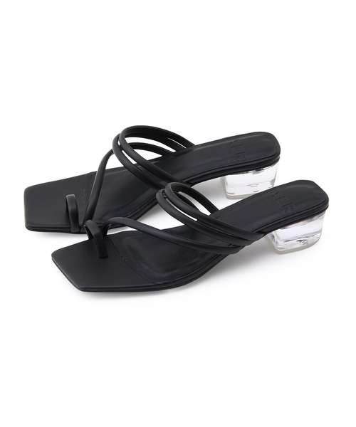 ADAM ET ROPE'（アダムエロペ）の「【WEB限定】クリアヒールミュール（サンダル・レディース・ブラック/グリーン/ベージュ・23.0cm/23.5cm/24.0cm/24.5cm）」の14枚目の写真