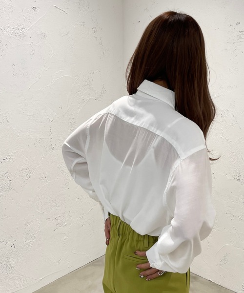 apres jour mignon(アプレジュールミニョン)の「カラーシャツ【ZOZOTOWN限定アイテム】(シャツ/ブラウス・レディース・ライトブルー/オフホワイト/ライトピンク/ライトパープル・X-LARGE/フリー)」の8枚目の写真