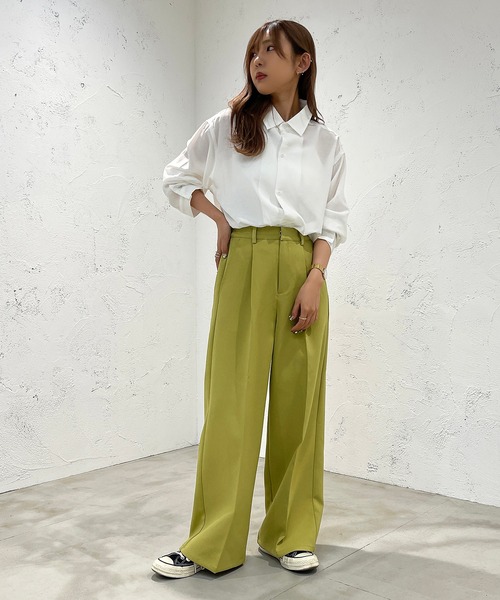 apres jour mignon(アプレジュールミニョン)の「カラーシャツ【ZOZOTOWN限定アイテム】(シャツ/ブラウス・レディース・ライトブルー/オフホワイト/ライトピンク/ライトパープル・X-LARGE/フリー)」の10枚目の写真