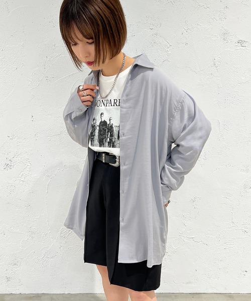 apres jour mignon(アプレジュールミニョン)の「カラーシャツ【ZOZOTOWN限定アイテム】(シャツ/ブラウス・レディース・ライトブルー/オフホワイト/ライトピンク/ライトパープル・X-LARGE/フリー)」の14枚目の写真