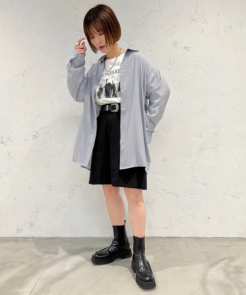 apres jour mignon(アプレジュールミニョン)の「カラーシャツ【ZOZOTOWN限定アイテム】(シャツ/ブラウス・レディース・ライトブルー/オフホワイト/ライトピンク/ライトパープル・X-LARGE/フリー)」の17枚目の写真