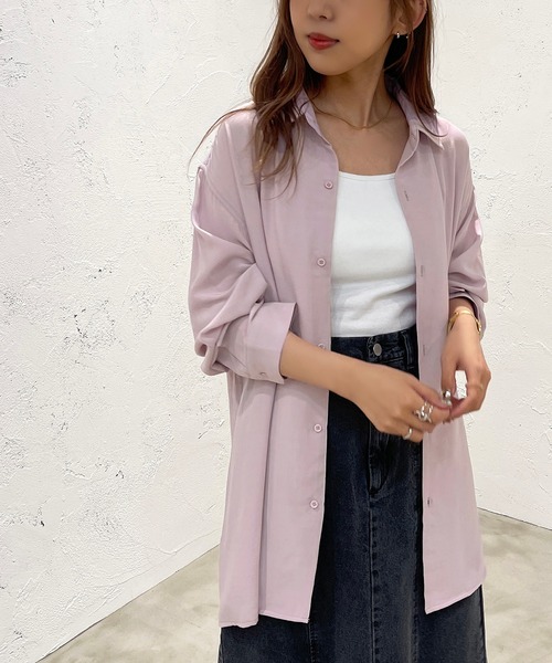 apres jour mignon(アプレジュールミニョン)の「カラーシャツ【ZOZOTOWN限定アイテム】(シャツ/ブラウス・レディース・ライトブルー/オフホワイト/ライトピンク/ライトパープル・X-LARGE/フリー)」の19枚目の写真