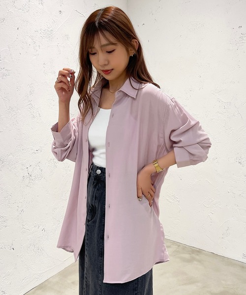 apres jour mignon(アプレジュールミニョン)の「カラーシャツ【ZOZOTOWN限定アイテム】(シャツ/ブラウス・レディース・ライトブルー/オフホワイト/ライトピンク/ライトパープル・X-LARGE/フリー)」の20枚目の写真