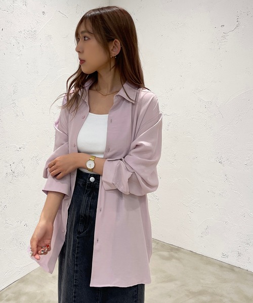 apres jour mignon(アプレジュールミニョン)の「カラーシャツ【ZOZOTOWN限定アイテム】(シャツ/ブラウス・レディース・ライトブルー/オフホワイト/ライトピンク/ライトパープル・X-LARGE/フリー)」の21枚目の写真