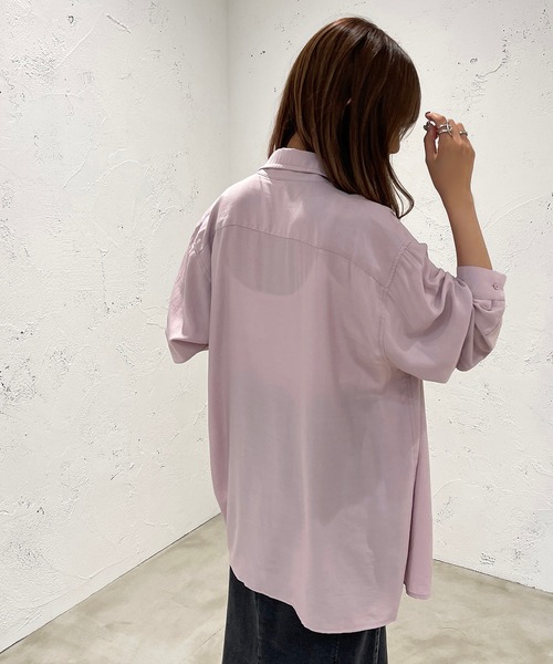 apres jour mignon(アプレジュールミニョン)の「カラーシャツ【ZOZOTOWN限定アイテム】(シャツ/ブラウス・レディース・ライトブルー/オフホワイト/ライトピンク/ライトパープル・X-LARGE/フリー)」の22枚目の写真