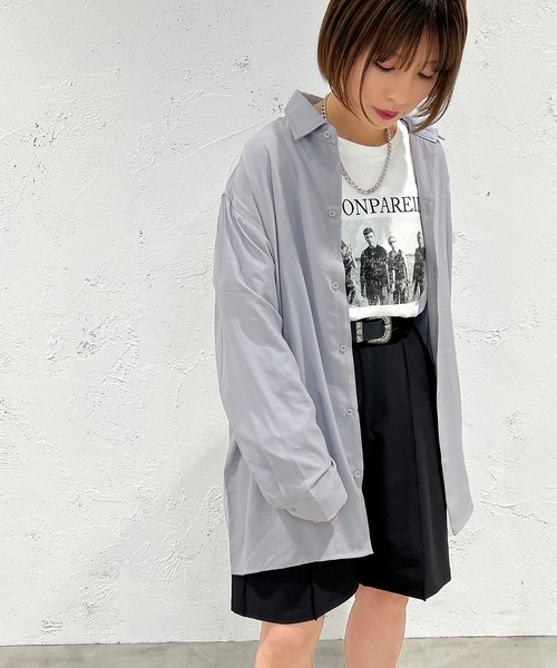 apres jour mignon(アプレジュールミニョン)の「カラーシャツ【ZOZOTOWN限定アイテム】(シャツ/ブラウス・レディース・ライトブルー/オフホワイト/ライトピンク/ライトパープル・X-LARGE/フリー)」の13枚目の写真