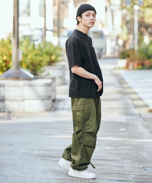 U.S. POLO ASSN.（ユーエスポロアッスン）の「∴WEGO/【WEB限定】U.S.POLO ASSN.別注ワンポイント刺繍BIGT（Tシャツ/カットソー・メンズ・ダークグリーン/ホワイト/グレー系その他/ブラック・MEDIUM/LARGE）」の22枚目の写真