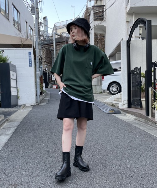 U.S. POLO ASSN.（ユーエスポロアッスン）の「∴WEGO/【WEB限定】U.S.POLO ASSN.別注ワンポイント刺繍BIGT（Tシャツ/カットソー・メンズ・ダークグリーン/ホワイト/グレー系その他/ブラック・MEDIUM/LARGE）」の10枚目の写真