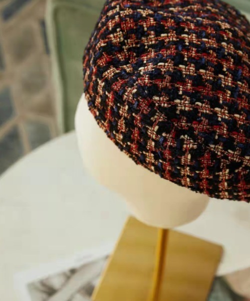 Mayree（メイリー）の「チェックベレー帽【YC】（ハンチング/ベレー帽・レディース・ホワイト/ブラック・FREE）」の6枚目の写真