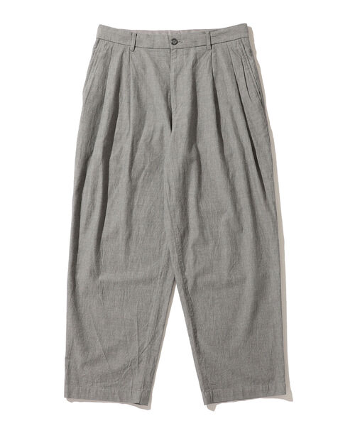 BEAMS（ビームス）の「BEAMS / シャンブレー ワイド テーパード スラックス（スラックス・メンズ・ブラック/ブラック系その他/ブルー系その他・S/M/L/XL）」の12枚目の写真