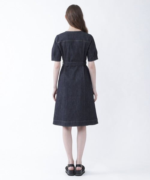 ブルーレーベルクレストブリッジ 2022年 ムラ糸ストレッチデニムワンピース38 BLUE LABEL CRESTBRIDGE（ブルーレーベルクレストブリッジ）の「ムラ糸