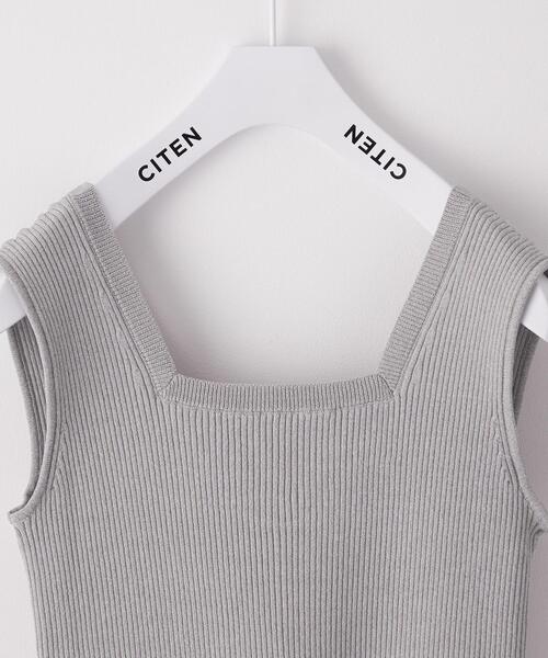 CITEN(シテン)の「<CITEN(シテン)>ディープスリットリブニットタンク(ニット/セーター・レディース・ブラック/ピンク/ライム/グレー・FREE)」の8枚目の写真