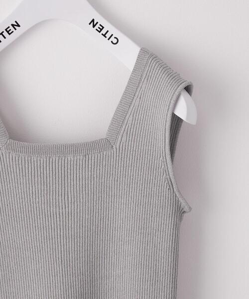 CITEN(シテン)の「<CITEN(シテン)>ディープスリットリブニットタンク(ニット/セーター・レディース・ブラック/ピンク/ライム/グレー・FREE)」の9枚目の写真