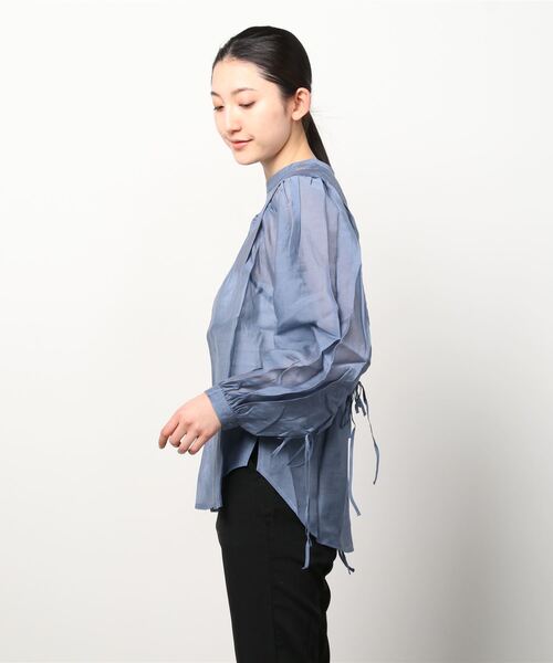 EACH.（イーチ）の「EACH シアーブラウス（シャツ/ブラウス・レディース・ピンク/ブルー/グリーン・FREE）」の4枚目の写真