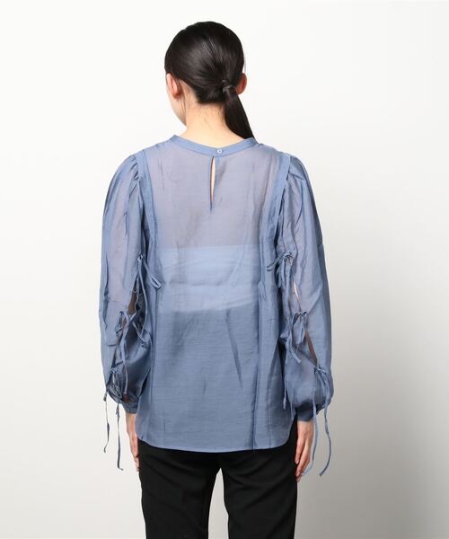 EACH.（イーチ）の「EACH シアーブラウス（シャツ/ブラウス・レディース・ピンク/ブルー/グリーン・FREE）」の5枚目の写真