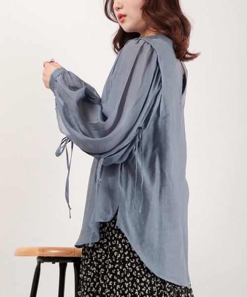 EACH.（イーチ）の「EACH シアーブラウス（シャツ/ブラウス・レディース・ピンク/ブルー/グリーン・FREE）」の12枚目の写真